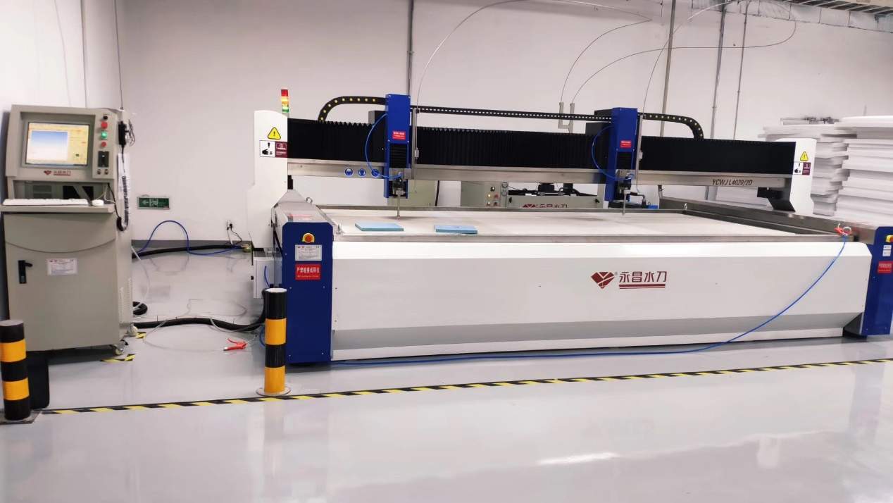 Máquina automática de jato de água servo motor para fibra de carbono