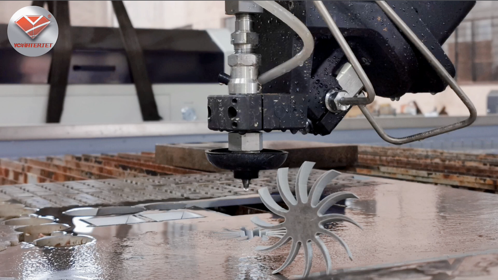 Máquina de corte elétrica por jato de água elétrica de 5 eixos 3D, aço inoxidável, mármore e vidro