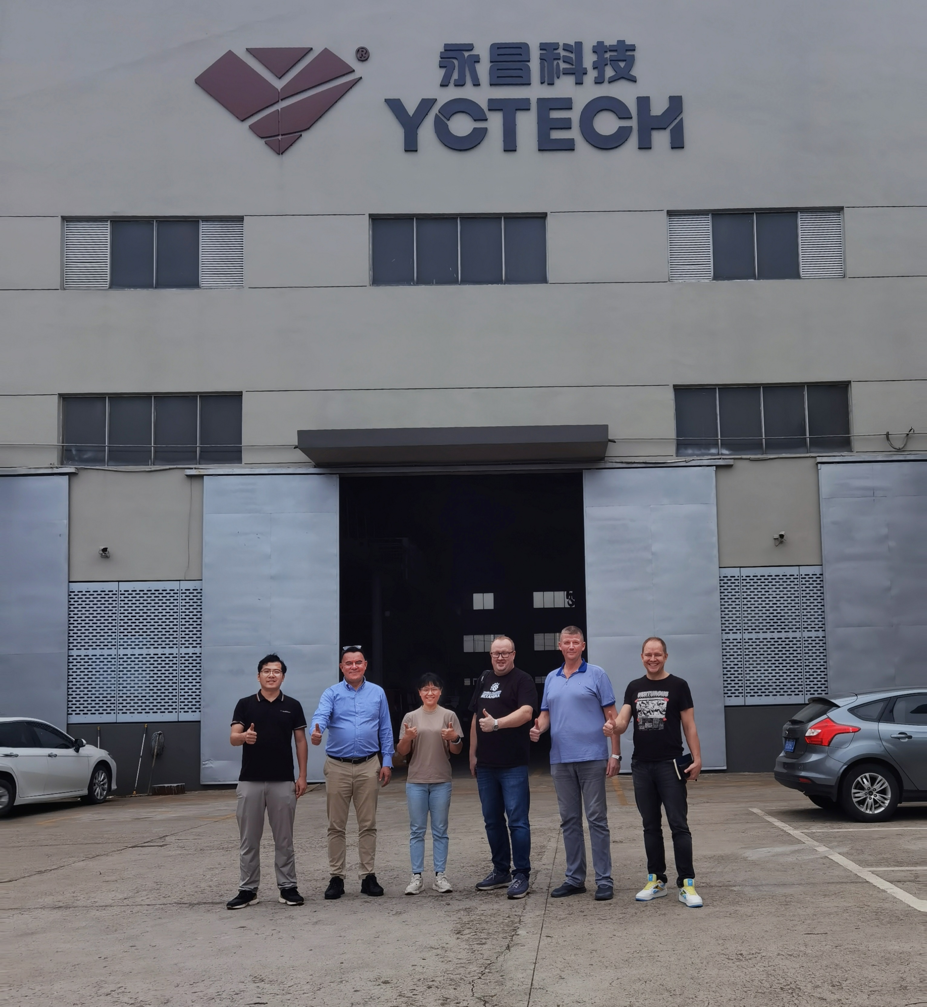 Foto de grupo com o cliente